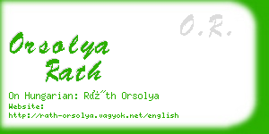 orsolya rath business card
